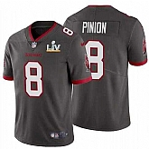 Nike Men & Women & Youth Buccaneers 8 Bradley Pinion Gray 2021 Super Bowl LV Vapor Untouchable Limited Jersey,baseball caps,new era cap wholesale,wholesale hats